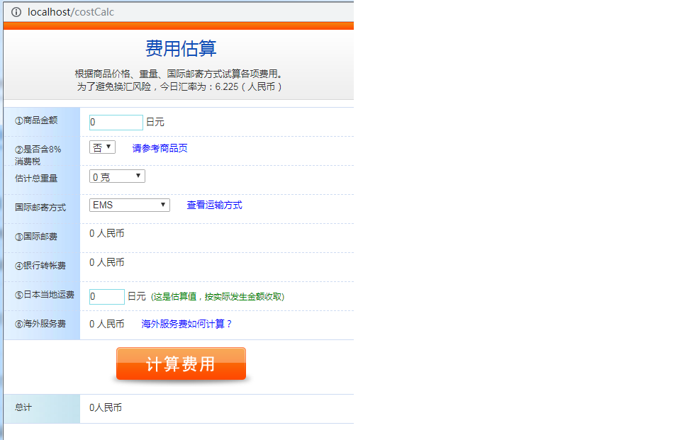 费用估算